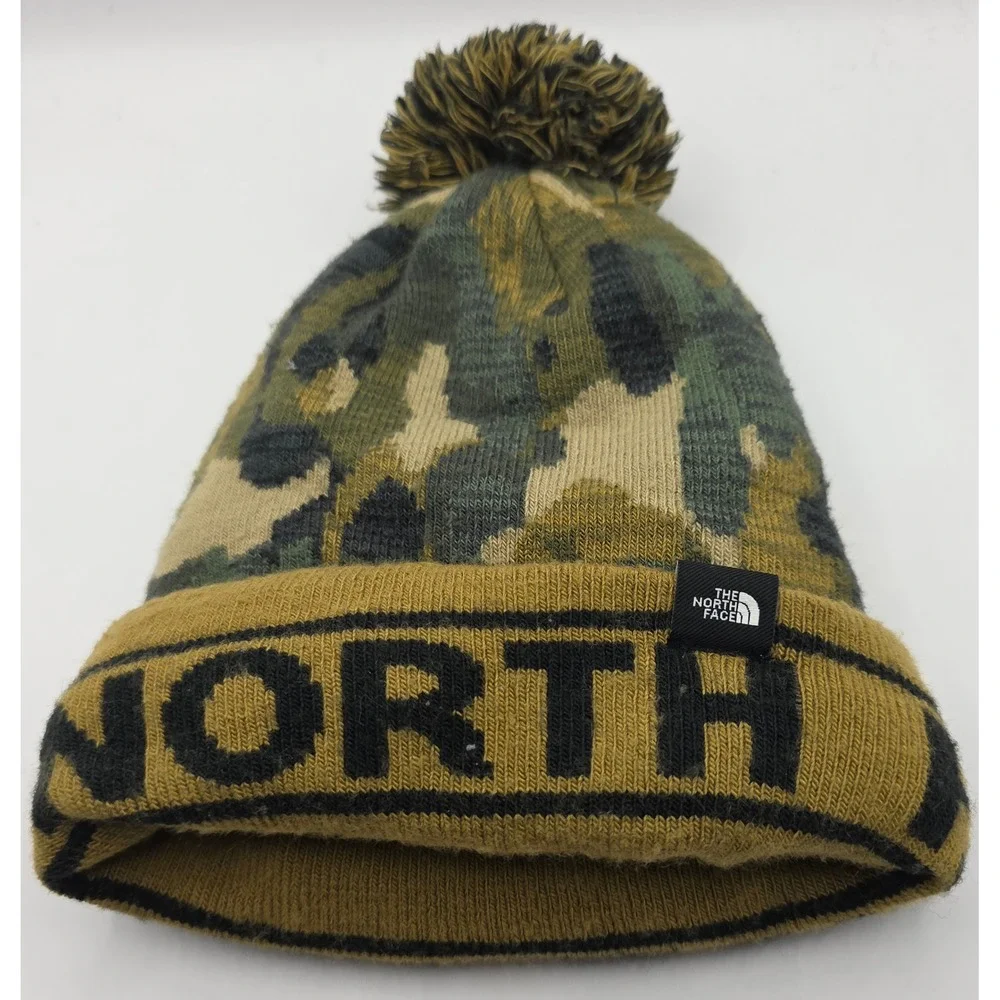 The North Face Kids Camo Pom‎ Pom Beanie Hat S P